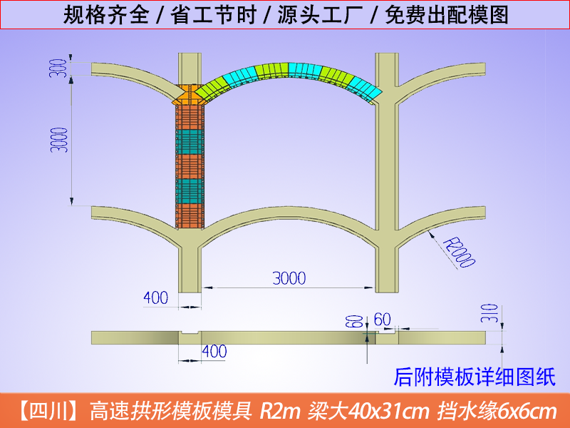 四川高速拱形骨架定型模板，快速施工，高效便捷